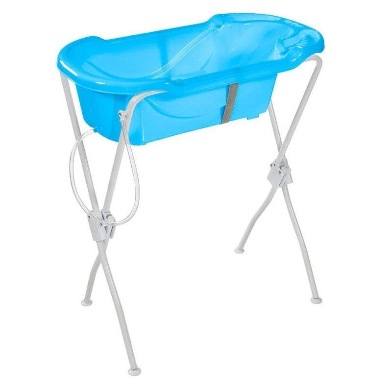Banheira Ergonômica com Suporte Azul 20 Litros Tutti Baby | MadeiraMadeira