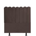 Ver imagem 2 de Cabeceira Estofada Alanis 100CM Solteiro Suede Marrom - D A DECOR