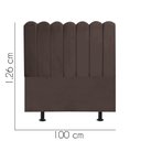 Ver imagem 3 de Cabeceira Estofada Alanis 100CM Solteiro Suede Marrom - D A DECOR