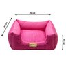 Cama Luppet Quadrada Luxo para Cachorro ou Gato Rosa Poa G - 4
