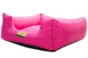Ver imagem 3 de Cama Luppet Quadrada Luxo para Cachorro ou Gato Rosa Poa Gg