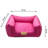Cama Luppet Quadrada Luxo para Cachorro ou Gato Rosa Poa GG - 4