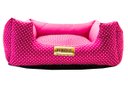 Ver imagem 1 de Cama Luppet Quadrada Luxo para Cachorro ou Gato Rosa Poa Gg