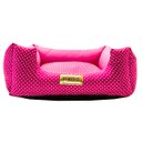 Ver imagem 1 de Cama Luppet Quadrada Luxo para Cachorro ou Gato Rosa Poa Gg