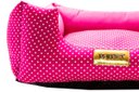 Ver imagem 2 de Cama Luppet Quadrada Luxo para Cachorro ou Gato Rosa Poa Gg