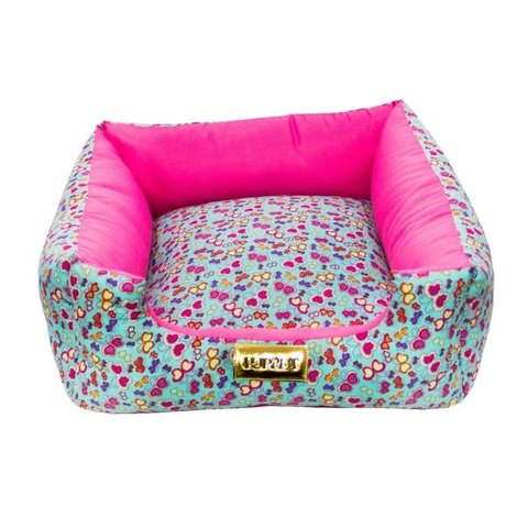 Cama Luppet Quadrada Luxo para Cachorro ou Gato Borboleta