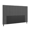 Ver imagem 2 de Cabeceira Casal Queen Cama Box 160cm para Quarto Malibu Suede Grafite M11 - D’Rossi