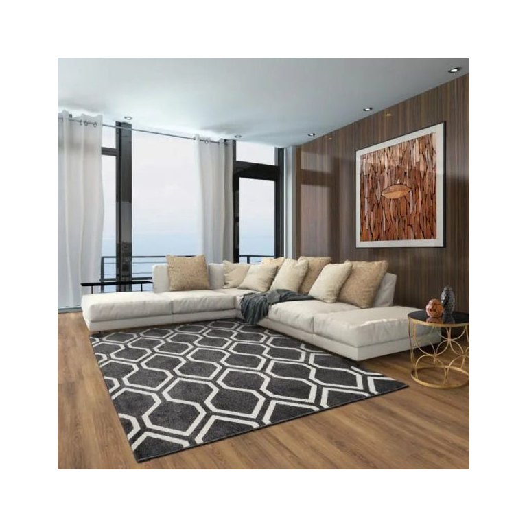 Tapete de Sala Classe A Gris 100 x 160cm - São Carlos