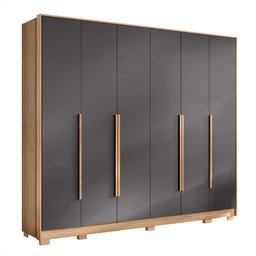 Guarda Roupa Fascinio Nature/titanium - Móveis Albatroz - 4