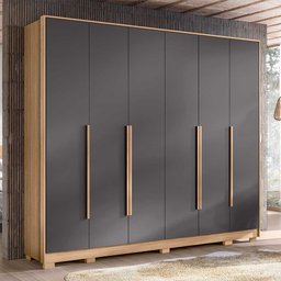 Guarda Roupa Fascinio Nature/titanium - Móveis Albatroz - 1