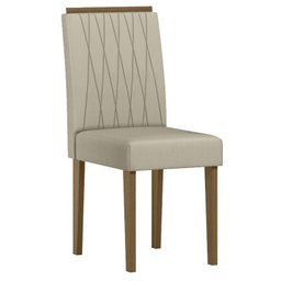 Cadeira para Mesa de Jantar Ana Kit 2 Peças Imbuia Veludo Nude – New Ceval - 2 Cadeira para Mesa de Jantar Ana Kit 2 Peças Imbuia Veludo Nude – New Ceval - 2