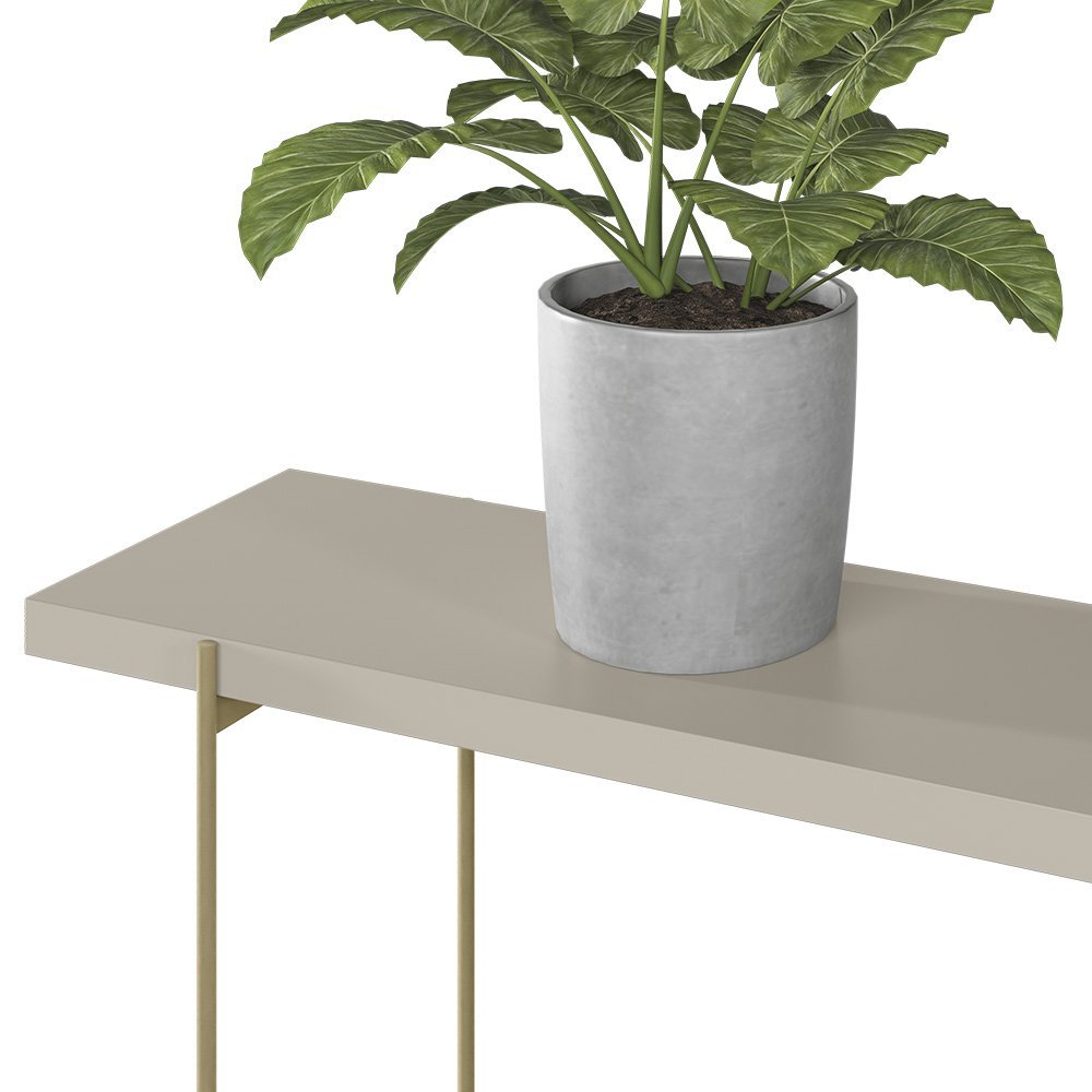 Aparador Para Sala Industrial Alfama L06 Dourado/Off White - Mpozenato - 7