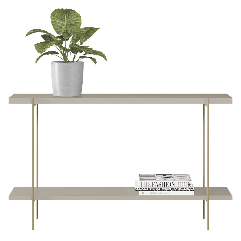 Aparador Para Sala Industrial Alfama L06 Dourado/Off White - Mpozenato - 6