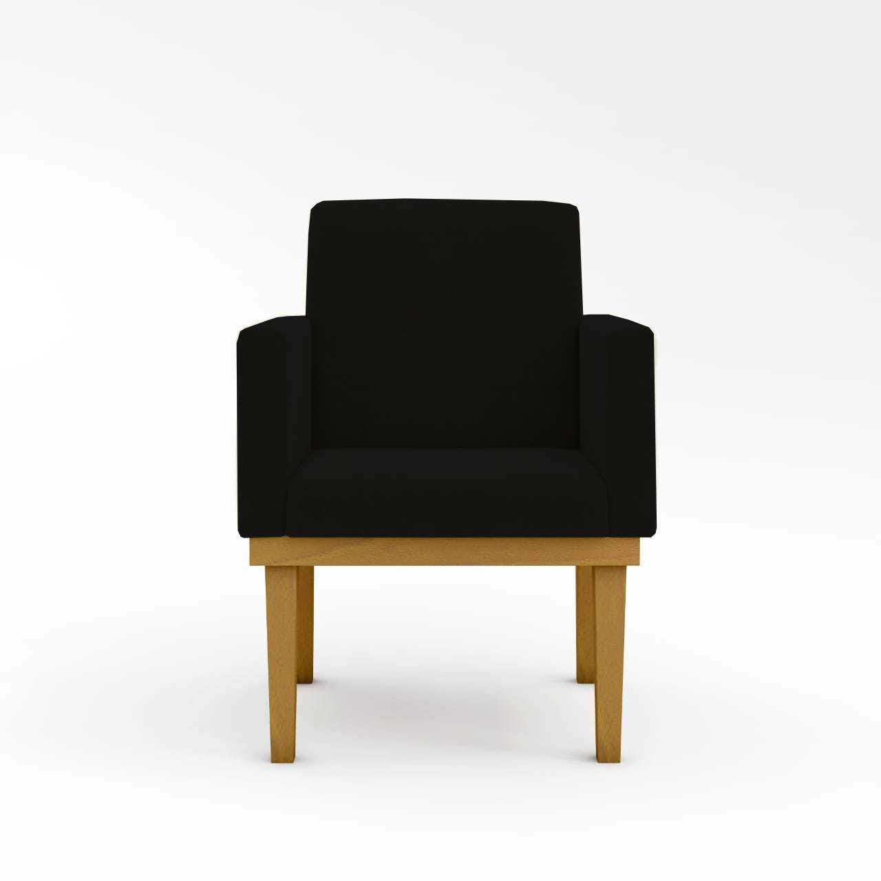 Kit 6 Poltronas Decorativa Reforçada Oferta - Balaqui Decor Cor:Preta - 4