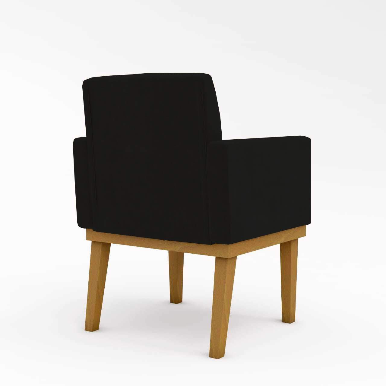 Kit 6 Poltronas Decorativa Reforçada Oferta - Balaqui Decor Cor:Preta - 5