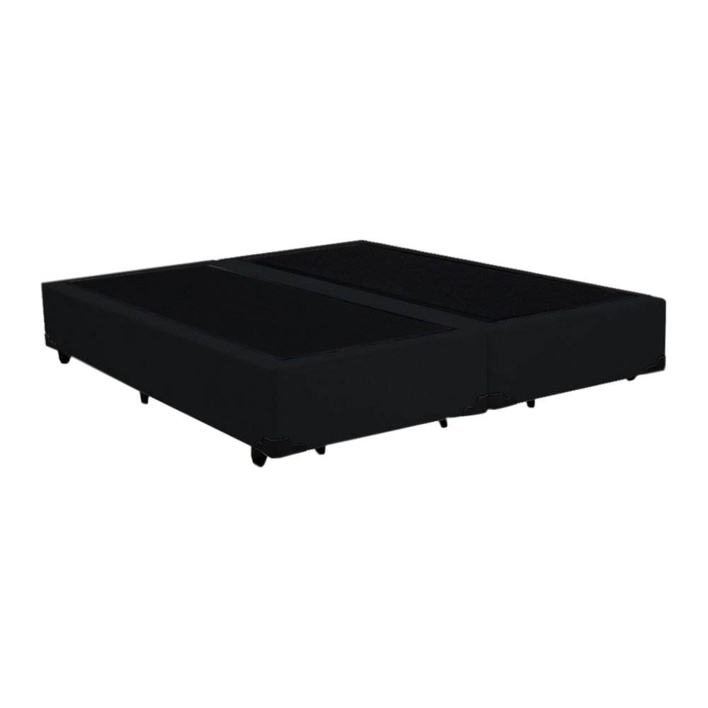 Base Box Queen Bipartido Móveis Amazonas Suede 30x158x198 Preto - 1