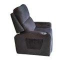 Ver imagem 6 de Poltrona Papai com Porta Copo Reclinável Massageador Veludo:chumbo