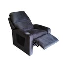 Ver imagem 1 de Poltrona Papai com Porta Copo Reclinável Massageador Veludo:chumbo