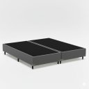 Ver imagem 1 de Base Cama Box Casal Bipartida Premium:corino Cinza/casal