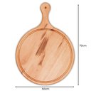 Ver imagem 2 de Tábua para Polenta Pizza Carne - Grande 50cm - Multiuso - Madeira Nobre