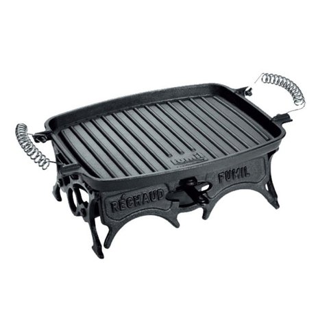 Rechaud Grill Mil De Ferro Fundido Com Alça De Espiral 30x24cm