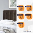 Ver imagem 3 de Cabeceira Cama Box Casal 140cm Suede Velut Marrom - King House