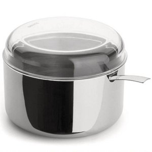 Açucareiro Vision Aço Inox com Tampa de Vidro - 350 G Forma
