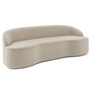 Ver imagem 1 de Sofá 4 Lugares para Sala de Estar Living 260cm Theo D06 Veludo Creme - Mpozenato