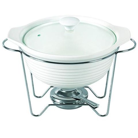 Rechaud de Porcelana Redondo C/Queimador 25,5cm - Dynasty