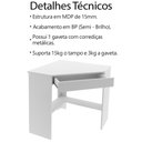 Ver mais imagens de Escrivaninha Armario e Balcao para Escritorio Branco Me41x69x03x10 Tecno Mobili Branco