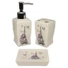 Kit Banheiro Porcelana Paris Porta Sabonete Liquido Porta Escovas e Saboneteira - Wincy - 1
