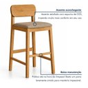 Ver imagem 6 de Kit 2 Banquetas Alta com Base em Madeira Maciça Confort