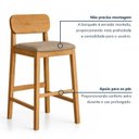 Ver imagem 7 de Kit 2 Banquetas Alta com Base em Madeira Maciça Confort