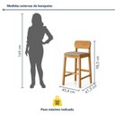 Ver imagem 4 de Kit 2 Banquetas Alta com Base em Madeira Maciça Confort