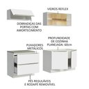 Ver imagem 5 de Armário de Cozinha Compacta 200cm Branco Branco Veludo Lux Madesa 01
