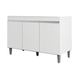 Balcão de Cozinha c/ Tampo Manu 120cm Cor Branco - AJL Móveis - 3