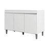 Balcão de Cozinha c/ Tampo Manu 120cm Cor Branco - AJL Móveis - 3