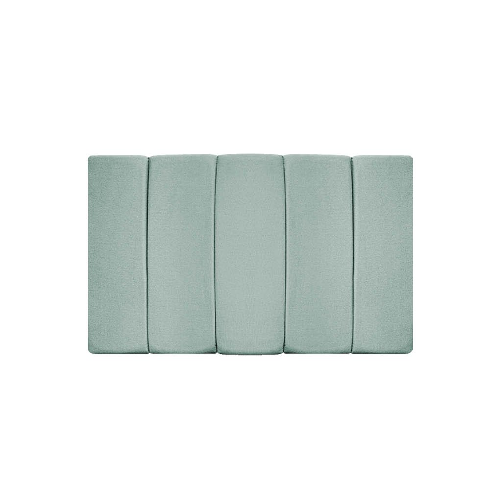 Kit Cabeceira e Calçadeira Sevilha P02 90 cm Solteiro Linho - Amarena Móveis - Azul Turquesa - 5