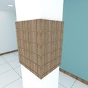 Ver imagem 1 de Kit 4 Painel canaletado amadeirado 2 un 54x60 2 un 40x60 paineis canaletados mdf canaletado painel