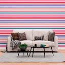 Ver imagem 1 de Papel de Parede Listras Horizontais Coloridas