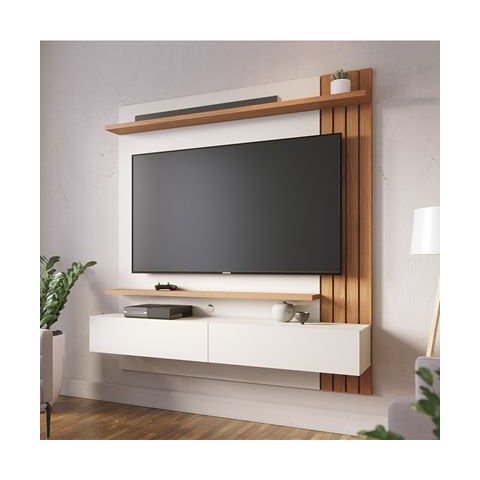 Painel Juriti 1.5 para Tv até 65 Polegadas Off White Freijo