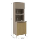 Ver imagem 3 de Torre Quente 65cm com 4 Portas Clara Yescasa Cinza/Avela/Canary