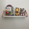 Prateleira Coração Colorida e Gancho de Parede Infantil 60cm:rosa - 2