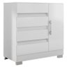 Cômoda 8000 com Pés e Guarda Roupa Casal B2348 Branco - Araplac - 2