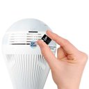 Ver imagem 4 de Lâmpada Câmera Espiã 360° Panorâmica Wifi Ip Led Bivolt Microfone e Alto Falante Embutido