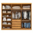 Ver imagem 3 de Guarda-roupa Casal Venice 6 Portas 4 Gavetas 100% Mdf Cinamon/off-white - Demóbile