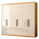 Ver imagem 2 de Guarda-roupa Casal Venice 6 Portas 4 Gavetas 100% Mdf Cinamon/off-white - Demóbile