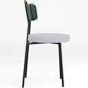 Ver imagem 7 de Kit 08 Cadeiras Decorativa Estofada Sala Jantar Barcelona L02 Facto Verde Musgo Linho Cinza - Lyam L