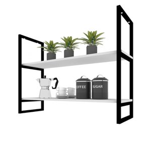 Prateleira Suspensa Teto Cozinha partileira nicho industrial nichos para cozinha suporte industrial