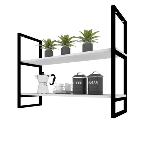 Prateleira Suspensa Teto Cozinha partileira nicho industrial nichos para cozinha suporte industrial